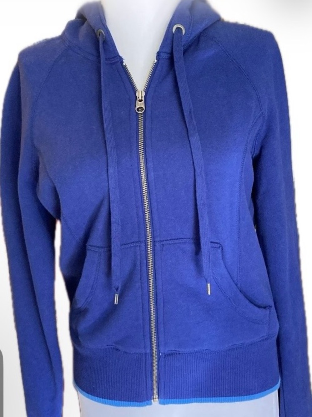 GAP Classic Full-Zip Hooded Sweatshirt Royal Blue Size Medium